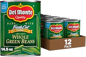 Del Monte Canned Whole Green Beans, 14.5 Ounce (Pack of 12)