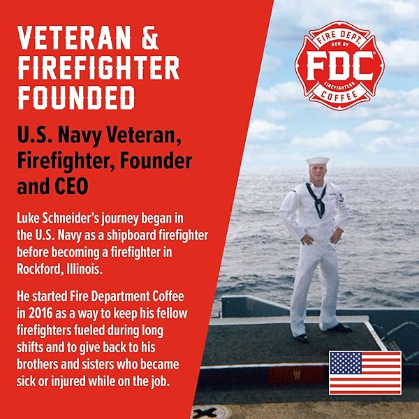 FIRE DEPARTMENT COFFEE – GIVES BACK TO FIREFIGHTERS – FULL-BODIED & BOLD SKULL CRUSHING ESPRESSO GROUND COFFEE – ROASTED IN THE USA – VETERAN OWNED – 12 OZ