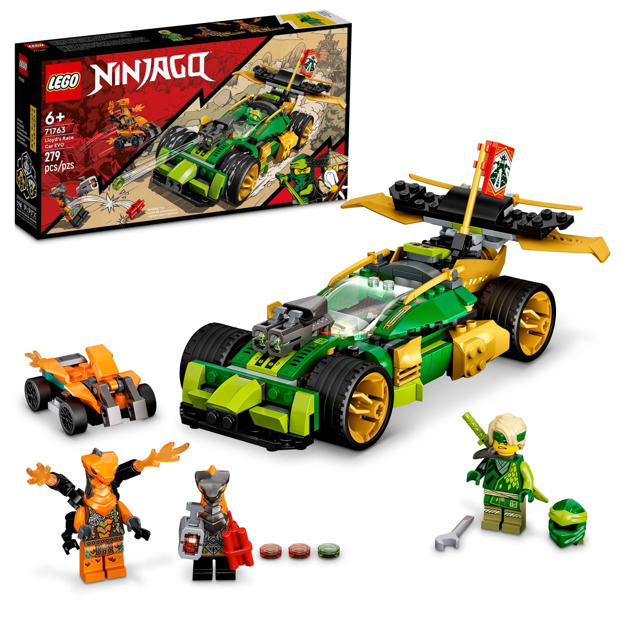 totetote　38 LEGO NINJAGO Lloyd's Race Car EVO, 71763 Toys for Kids 6 Plus