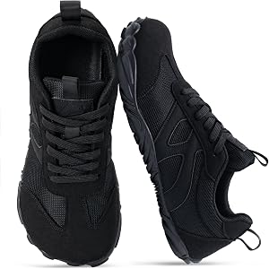 Barefoot Shoes Women Men Wide Toe Box, Zero Drop Grounded Non-Slip Sneakers for Trail Running Hiking Walking Biking Tennis, L