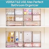 Vtopmart 4 Pack Clear Stackable Storage Drawers Acrylic Organizer, 7.6H view 8