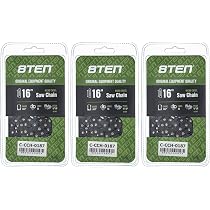 6 Pack Chainsaw Chains 8TEN Full Chisel Chainsaw Chain 16 Inch – .325 ...