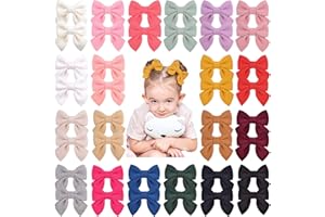 Choicbaby 40PCS/20Colors 2.8 Inches Baby Girls Hair Bows Clips Alligator Clips Felt Woolen Hair Barrettes Hair Accessories for Toddlers Infants Kids and Little Girls