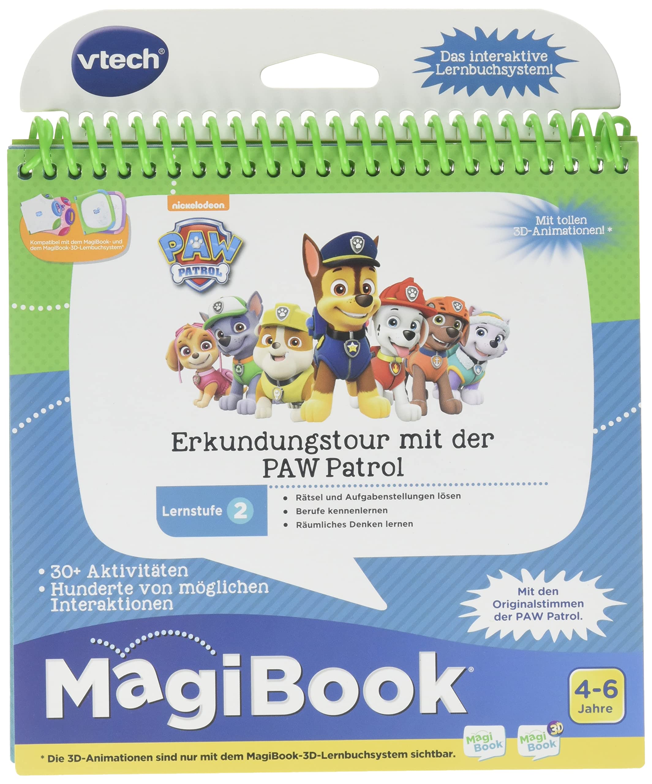 Vtech 80-480204 Learning Level 2 - Exploration Tour with the Paw Patrol MagiBook Learning Books, Multi-Colour