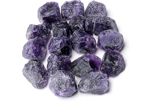 DUQGUHO Amethyst Natural Crystal Quartz Bulk 1" Raw Rough Healing Crystal Stones Reiki Crystal Stone Tumbling Cabbing Fountain Rocks Polishing Cutting Gemstone 200g