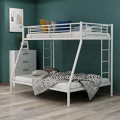 P PURLOVE Twin Over Full Bunk Bed Metal Bunk Bed, Philippines Ubuy