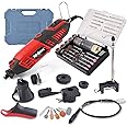 Hi-Spec 134pc 160W Corded Power Rotary Tool Kit Set with Dremel Compatible Rotary Tools Accessory Kit- Engraver, Sander, and Polisher-for Grinding, Cutting, Wood Carving, Sanding, and Engraving