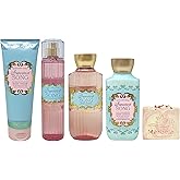 Bath & Body Works Sweetest Song Deluxe Gift Set - Body Cream, Fragrance Mist, Body Wash and Body Lotion - with a Himalayan Salts Springs Bar Soap