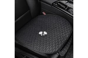 EifBrisa Car Seat Covers Cushion,2Pcs Bottom Seat Covers for Cars,Super Breathable,Warm in Winter and Cool in Summer,Storage Bags,Universal Front Seat Covers Fit for Most Sedans(2Pcs Black)