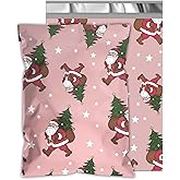 JinRuiKJ Christmas Poly Mailers 6x9 Inch 100 Pcs - Heavy Duty Tear-Proof Mailings Envelopes - Waterproof Shipping Bags for Small Business & Boutique - Santa Claus