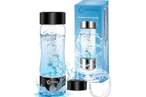 AUETRCLS Hydrogen Water Bottle 2024, Hydrogen Water Bottle Generator with SPE PEM Technology Water Ionizer, Hydrogen Water Machine Improve Water in 3 Minutes for Home, Office, Travel, Daily Drinking（Black）