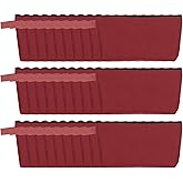 uxcell Canvas Makeup Bags, 30 Pcs Travel Cosmetic Bags Bulk, Multipurpose Plain Toiletry Zipper Pouches Blank DIY Craft Bags Pencil Bag for Women Teens, Dark Red