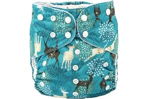 Sigzagor 2 to 7 Years Old Junior Big Cloth Diaper,Nappy,Pocket Reusable Washable,Baby Kids Toddler (Forest Deer)