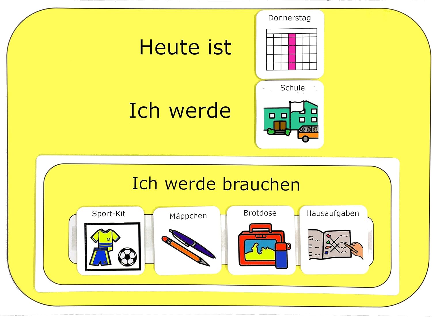 Plastic Visual Day Planner (German), Blue, A4 - Image 3