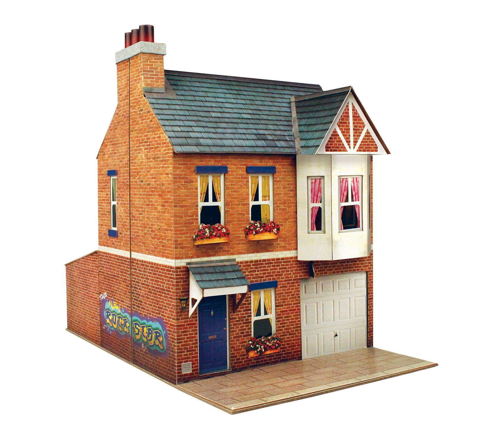 O Gauge (7mm) 1:43 Scale Model Railway Building Row House Kit CityBuilder