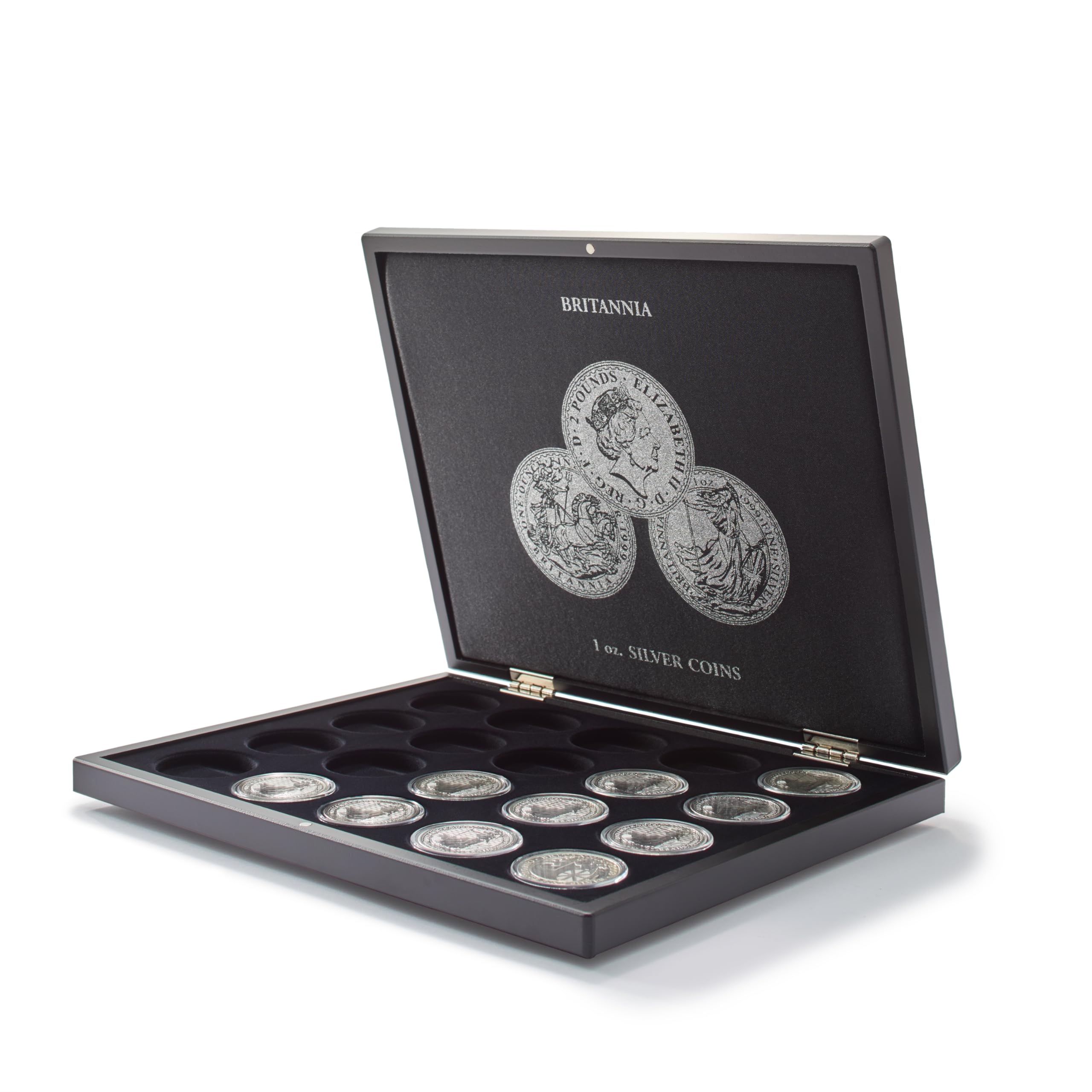 Leuchtturm 360891 Coin case Volterra for 20 Britannia silver coins in capsules - for 1 Oz/ounces - without coins and capsules
