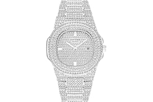 GOSASA Luxury Unisex Crystal Diamond Watches Big Face Women's Men's Quartz Watch Gold Silver Rose Gold Stainless Steel Bracelet Band