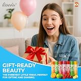 SOL 7pk Womens Lip Balm Set with Beeswax & Vitamin E, Fruit Flavors view 8