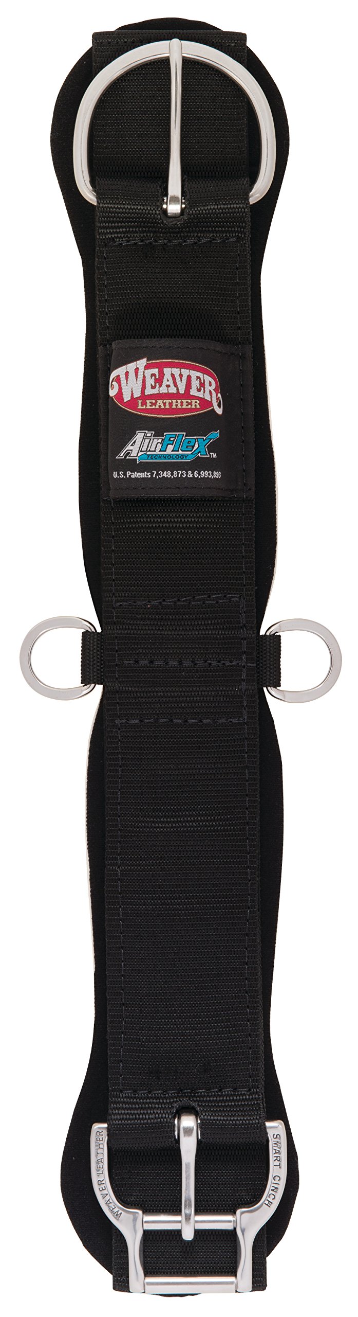 Weaver Leather Pony Smart Cinch with Airflex Technology Black/White, 22"