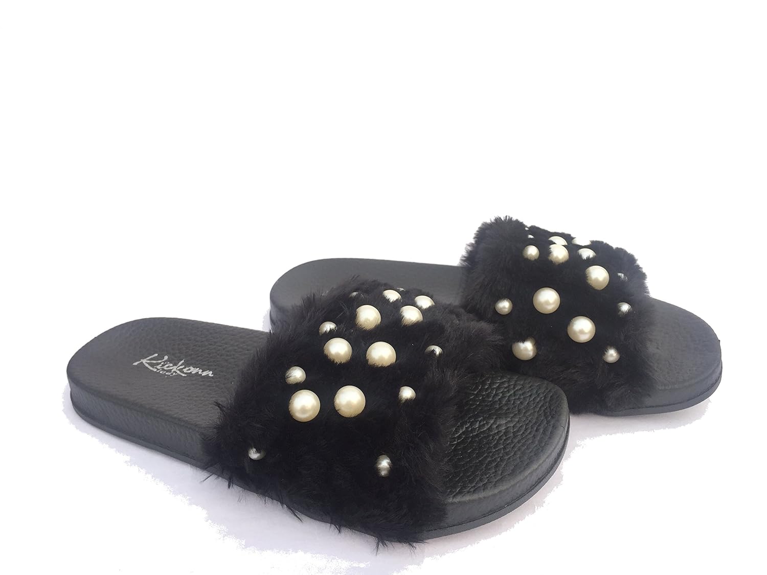 spade club women synthetic flipflop black pearl