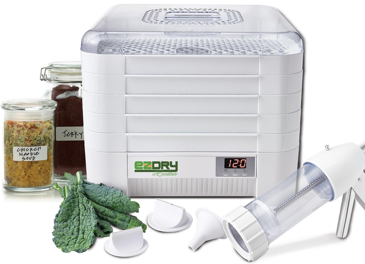 Excalibur EJM50W EZ Dry 5Tray Stackable Electric Jerky Dehydrator With