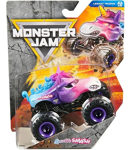 Amazon.com: Monster Jam, Official Sparkle Smash Monster Truck