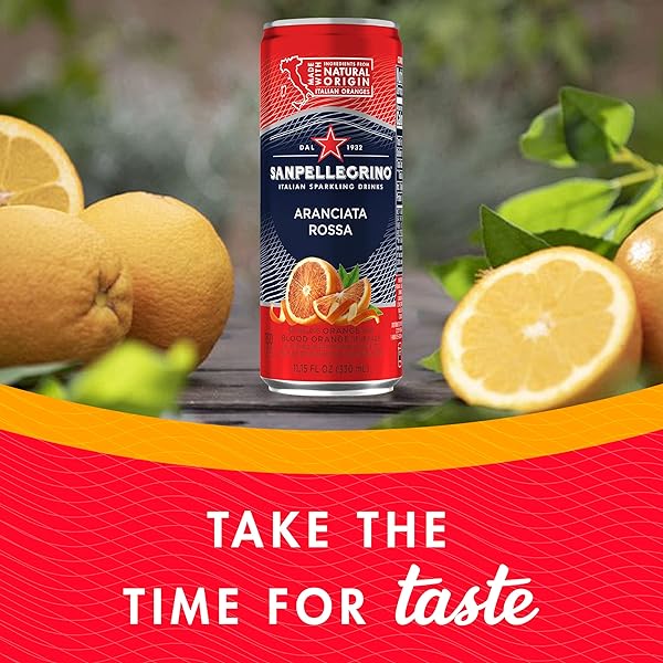 SANPELLEGRINO ITALIAN SPARKLING DRINK ARANCIATA ROSSA, SPARKLING ORANGE AND BLOOD ORANGE BEVERAGE, 11.15 FL OZ CAN