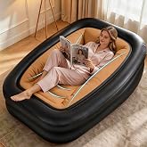 FluSing Blow Up Couch for Camping, Inflatable Chairs for Adults Heavy Duty | Flocked Inflatable Camping Couch Indoor, Portable Air Sofa Inflatable Couch, Comfortable Air Sofa Bed Mattress for Outdoor
