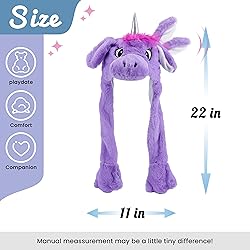 Hopearl Unicorn Hat with Ears Moving Jumping Pop Up