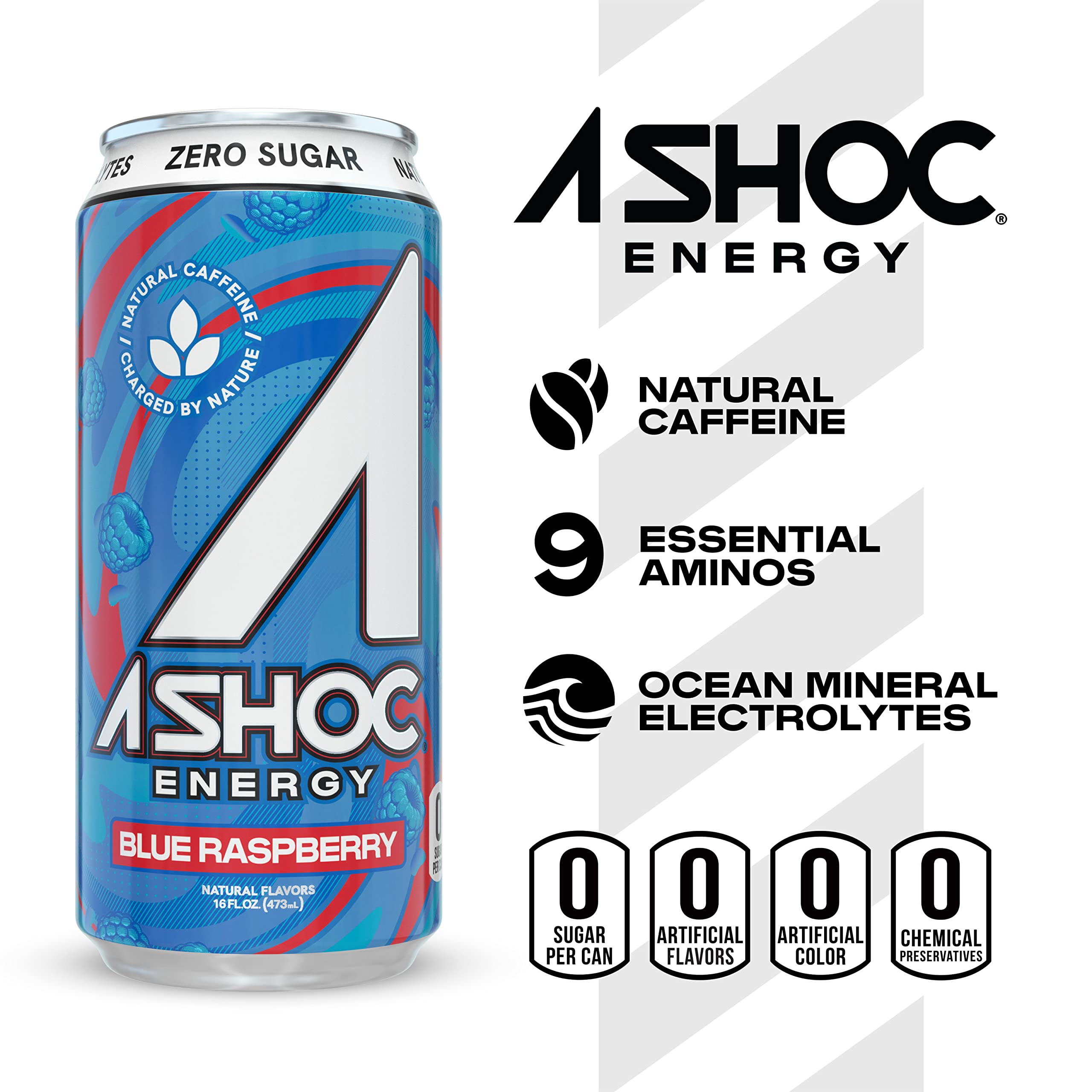 Mua A SHOC Blue Raspberry Energy Drink, 16 fl oz can (Pack of 12) trên ...