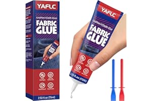 YAFLC Fabric Glue Permanent 75 ml, Washable Clear Fabric Glue for Clothing, Adhesive for All Fabrics, Cotton, Denim, Flannel,