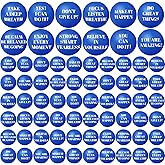 96 Pieces Motivational Stress Balls 2 Inch Inspirational Stress Relief Ball Bulk Hand Exercise Balls Encouraging Blue Foam Balls Anxiety Small Balls with Quotes for Kids Adults Teens, 12 Styles