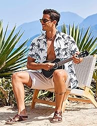 COOFANDY Mens Resort Shirts for Men Short Sleeve