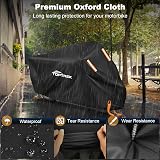 toptrek Motorbike Cover 210D Oxford XXL Waterproof UV 96.5x41x50 in view 3