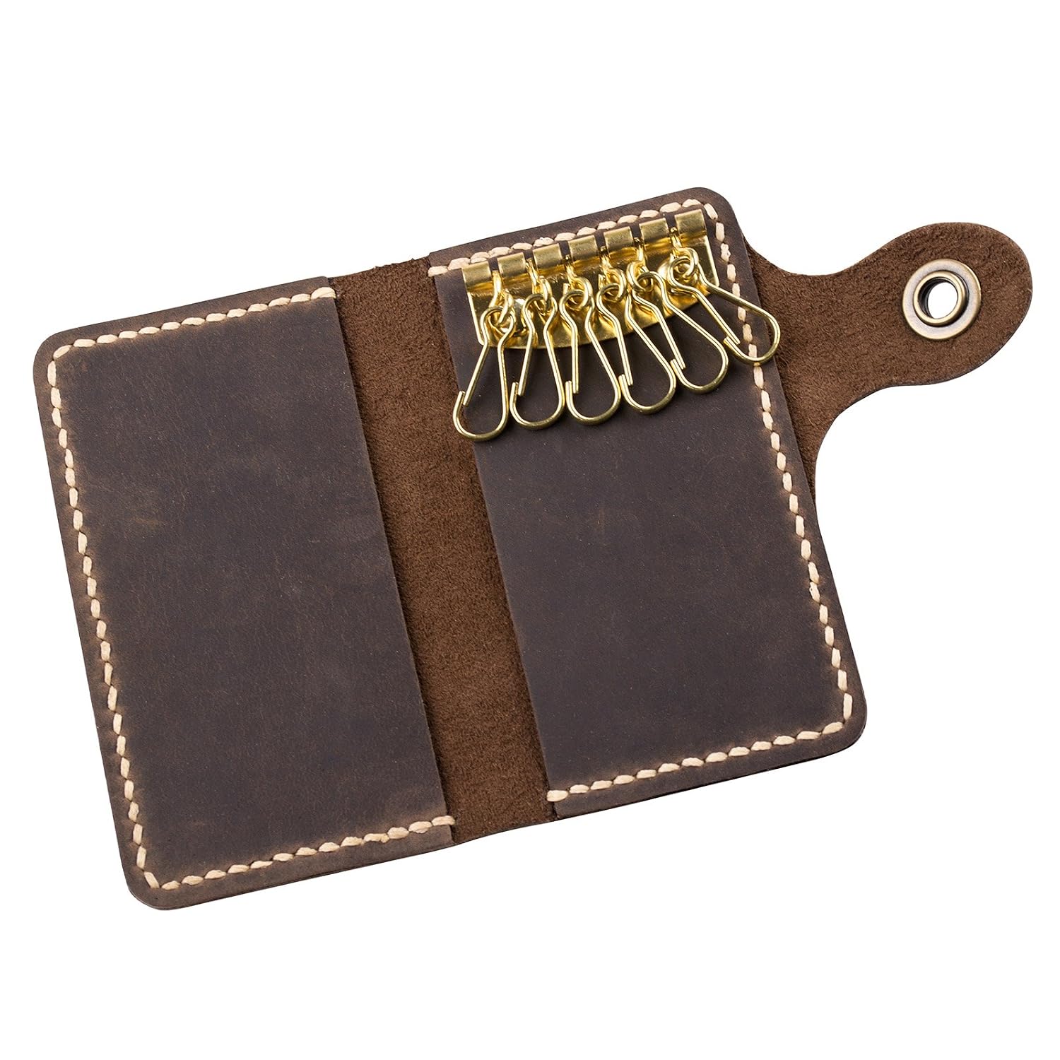 Card Case Key Leather Genuine ANCICRAFT Holder Gift