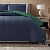 Champion Reversible Jersey 2-Pc Comforter Set Navy Blue/Green Twin/Twin XL