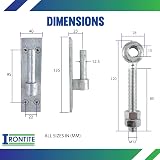 IRONTITE 2 Pack Heavy Duty Gate Hinges 12mm Pin Eye Bolts Black view 3