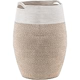 YOUDENOVA Woven Laundry Hamper – 105L Extra Large Cotton Rope Collapsible Dirty Clothes Basket for Blankets, Toys, Throws – T