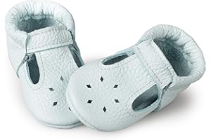 Littlebeemocs Soft Sole Infant, Baby and Toddler Shoes – Elastic T-Strap Italian Leather Baby Moccasin Shoes for Boys and Girls; Crib Shoes to Baby Walking Shoes Handcrafted in Europe