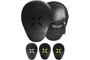 FightX Punching Mitts for Boxing Leather Curved Punch Mitts Men & Women MMA Training Equipment Muay Thai Sparring Training Mitts MMA Hitting Pads Available Multiple Colors