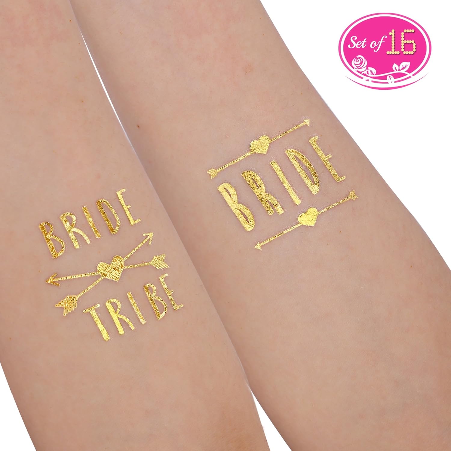 12 Sacchetti Regalo Per Addio Al Nubilato HOWAF 'Team Bride' In Carta Kraft Con Manici Oro Rosa E Floreali