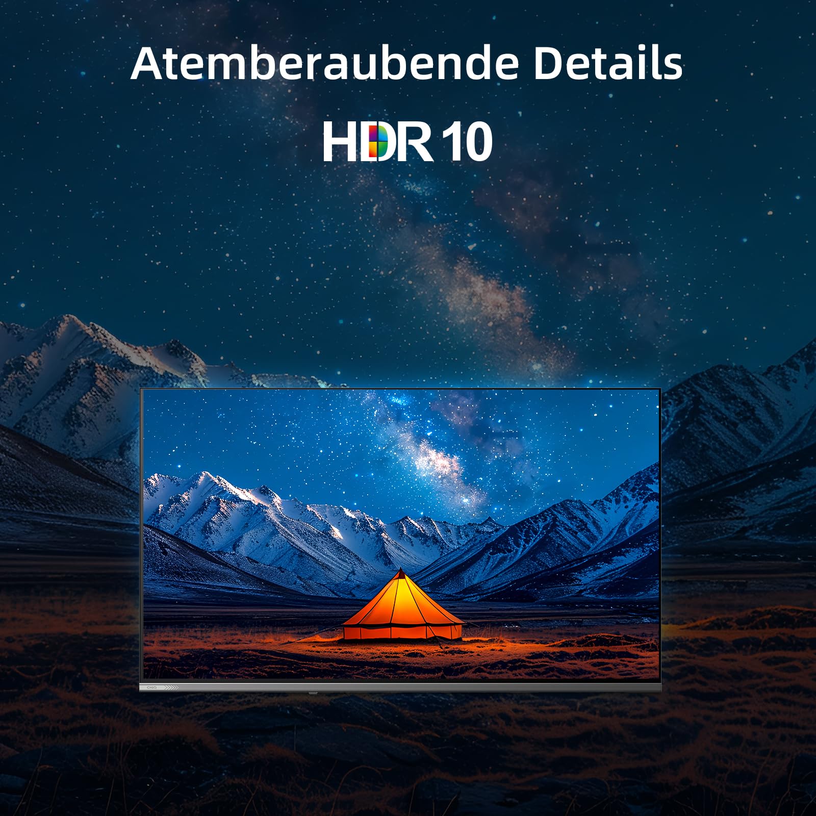 CHIQ 50 Zoll (127 cm) 4K UHD Smart Google TV, HDR10, MEMC, kompatibel mit Apple AirPlay & Google Sprachsteuerung, mit ALLM & VRR, Dolby Audio, Prime Video, YouTube, 2026 U50QST 6