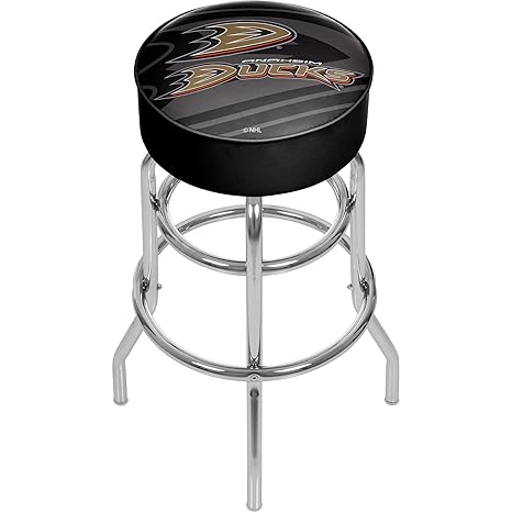 Trademark Gameroom NHL1000-AD-WM NHL Chrome bar Stool with Swivel - Watermark - Anaheim Ducksa