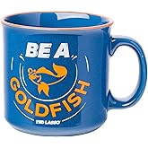 Silver Buffalo Ted Lasso Be a Goldfish Ceramic Camper Mug, 20 Ounces