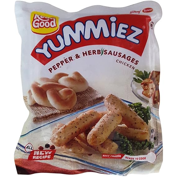 Yummiez Chicken Pepper and Herb Sausage Pouch, 250 g