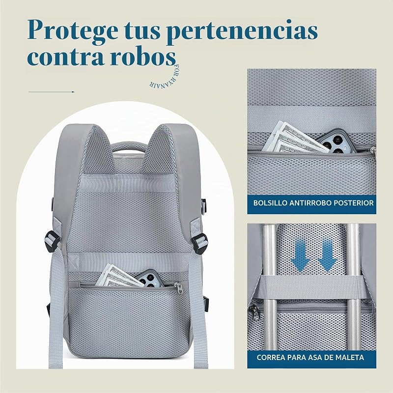 Mochila de viagem Avião de Cabine 40x20x25 para Mochila de Viagem Ryanair Mochila Mochila Mala Mala de Mão Mochilas Mochilas Mala Viagem Homens Mulheres — foto 4 de 8