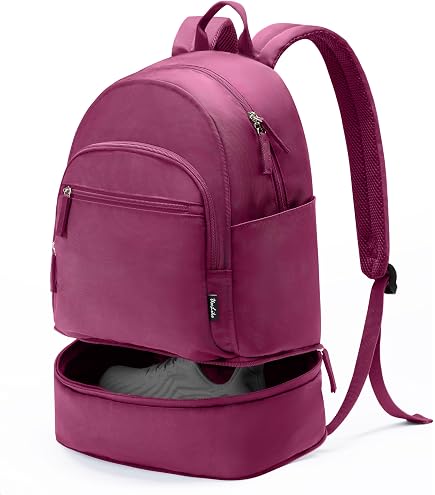festival mini backpack crushed berry pebble Gym for Women, Dance Volleyball Backpacks With Shoe Compartment | For Yoga Fitness Beach Hiking Sports Use the three exterior New Fall 2017 Herschel Vintage Leather Rucksack Pack:100ct