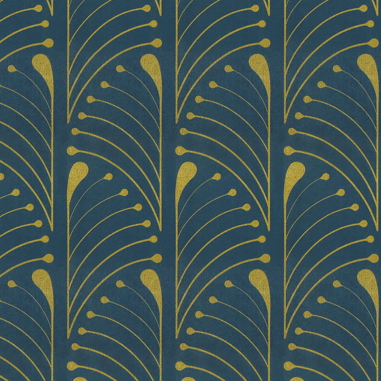 Photo 1 of Peel and Stick Wallpaper Gold and Blue Wallpaper Geometric Contact Paper Removable Self Adhesive Wall Paper for Waterproof for Bathroom/Bedroom/Cabinet/shelf Walls Home Decoration Vinyl 17.3''x118.1''