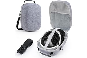 Allnice Carrying Case Compatible with Meta/Oculus Quest 3, Hard Carrying Travel Case for/Oculus Quest 3 Shockproof Waterproof EVA VR Carrying Travel Bag with Adjustable Strape Hard Storage Box(grey)