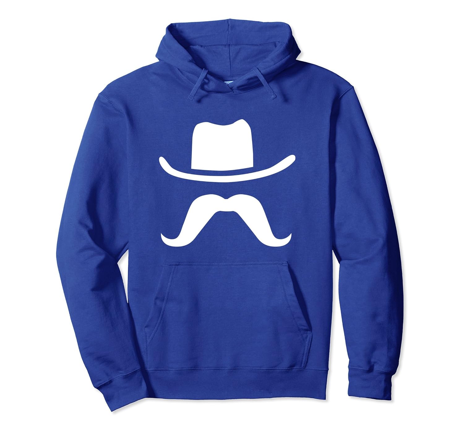 Cowboy Hat & Mustache Funny Silhouette Hoodie (Dark)-ANZ